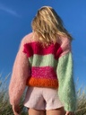 Amber striped sweater - Rose/Mint green/Orange