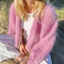 Paulette Cardigan - Rose/Mint green/Lurex - Size S/M