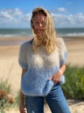 Poppy cropped top - Ombré - Cream/Blue - Size S/M