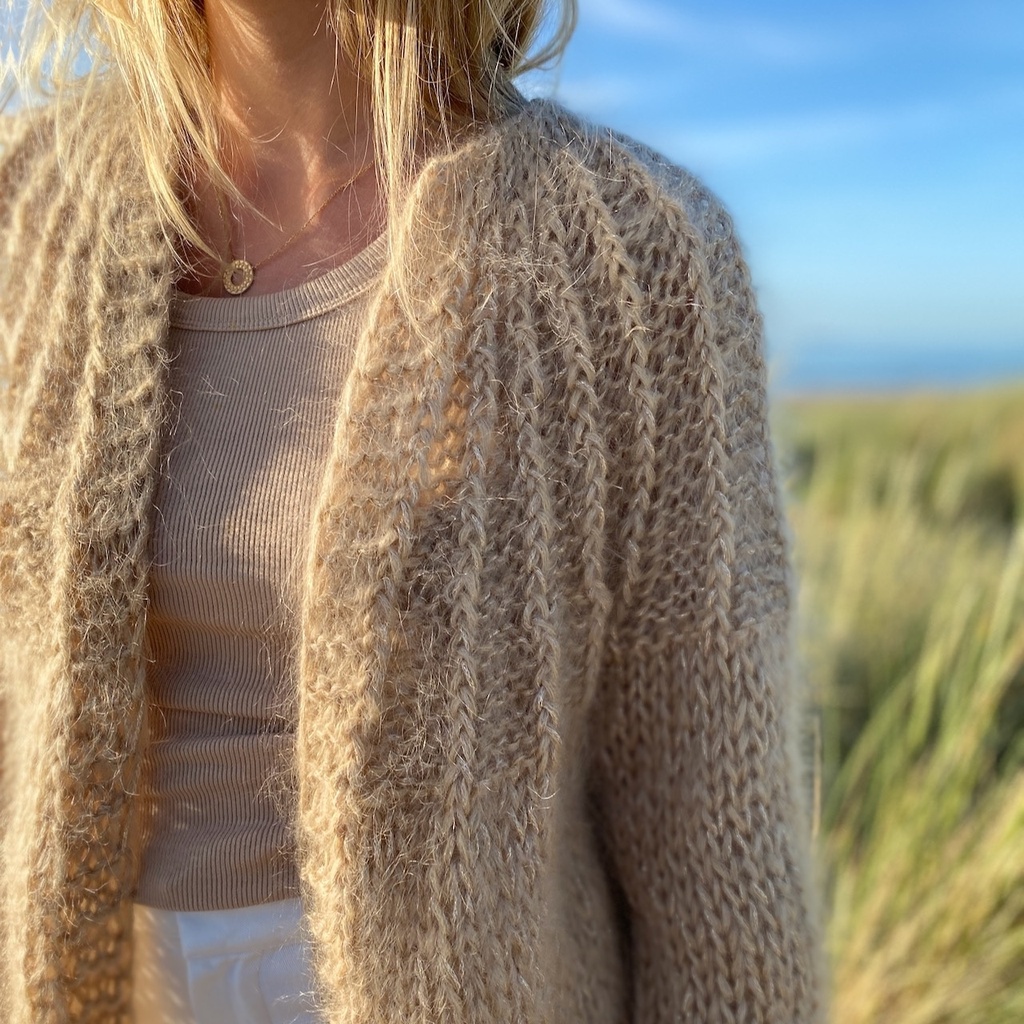 Camelia Cardigan - Camel w Lurex - Size S/M