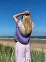 Poppy cropped top - Ombré - Cream/Purple - Size S/M
