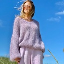 Juliette Sweater - Lila w silver yarn