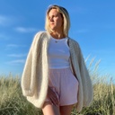 Camelia Cardigan - Cream w multicolor sequins - Size S/M