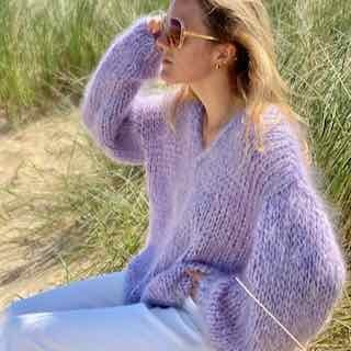 Amber plain sweater - Lila