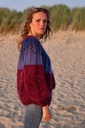 Camelia Cardigan - Ombré Burgundy - Mauve/Blue