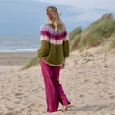 Camelia Cardigan Ombré - Olive - Fuchsia/Peach