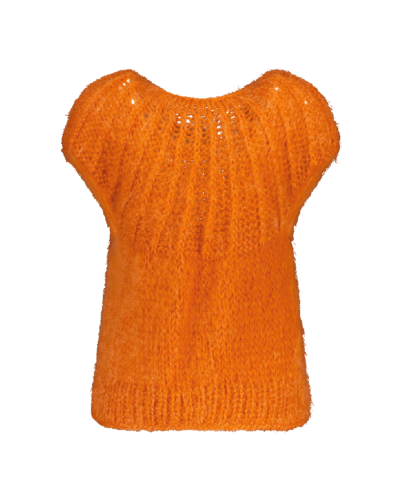Hana cropped sleeveless cardigan - Pumkin