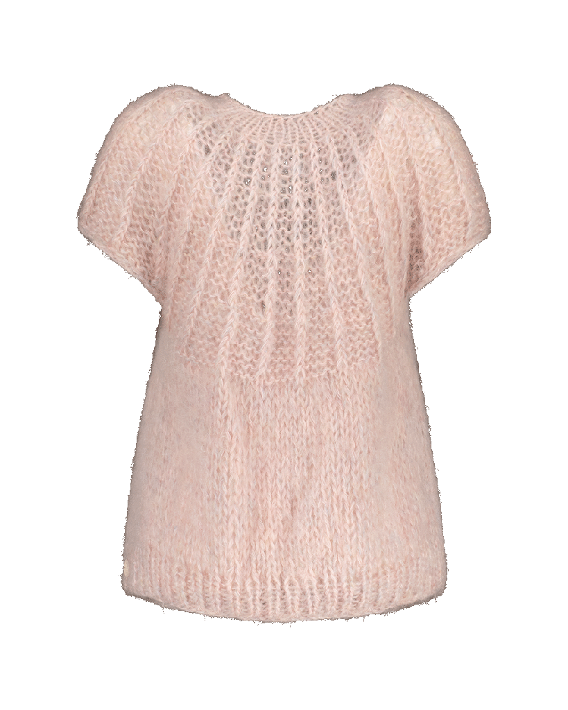 Hana cropped sleeveless cardigan - Soft Pink - Size S/M
