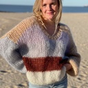 Juliette striped sweater - Camel/Lilac/Brown/Cream