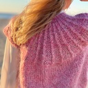 Hana cropped sleeveless cardigan - Pink speckles