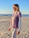 Hana cropped sleeveless cardigan - Lilac speckles