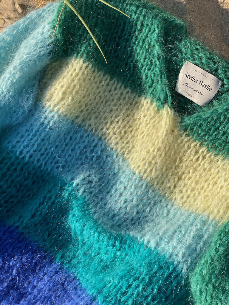 Amber striped sweater - Green/Blue/Cobalt