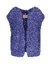 Hana cropped sleeveless cardigan - Mauve blue speckles